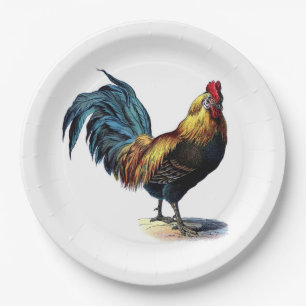 Assiettes En Carton Illustration #1 de coq