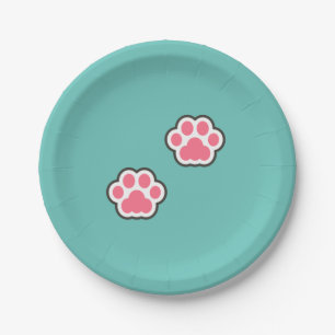 Assiettes En Carton Illustration Cute Kitty
