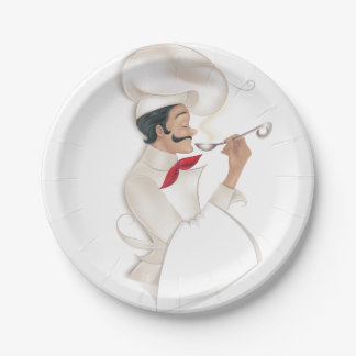 Assiettes En Carton Illustration de chef