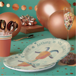 Assiettes En Carton Illustration de chèvre peinte moderne personnalisé