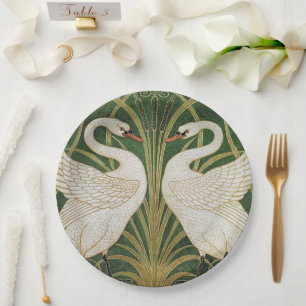 Assiettes En Carton Illustration de la grue Walter Brosse blanche