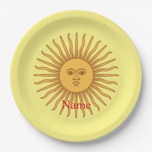 Assiettes En Carton Illustration de l'art face soleil Thunder_Cove