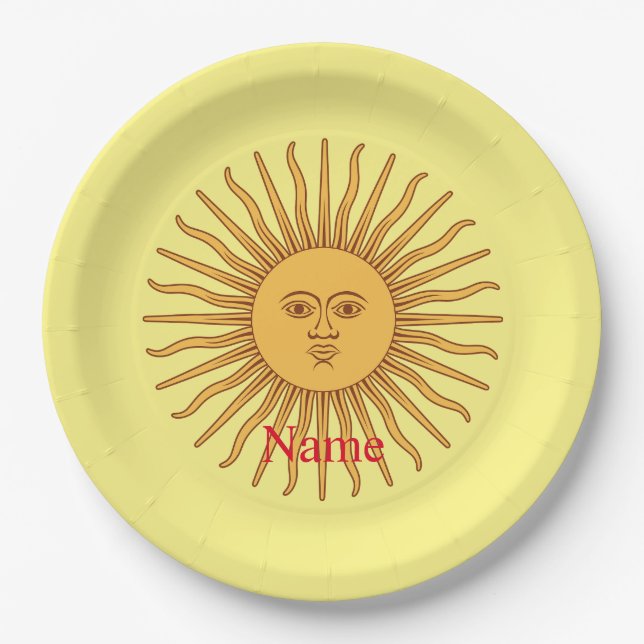 Assiettes En Carton Illustration de l'art face soleil Thunder_Cove (Devant)