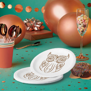 Assiettes En Carton Illustration de Owl