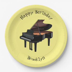 Assiettes En Carton Illustration de piano