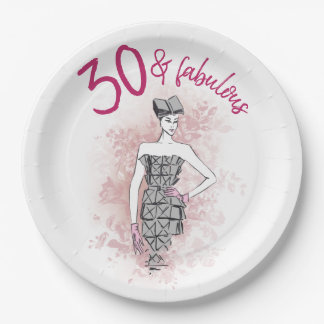 Assiettes En Carton Illustration du trentième anniversaire