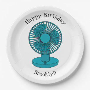 Assiettes En Carton Illustration du ventilateur