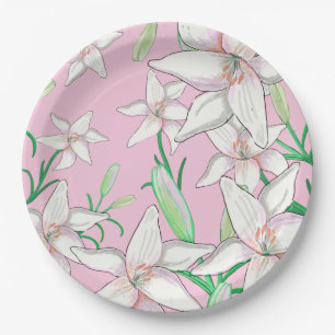 Assiettes En Carton Illustration d'un Arrière - plan rose