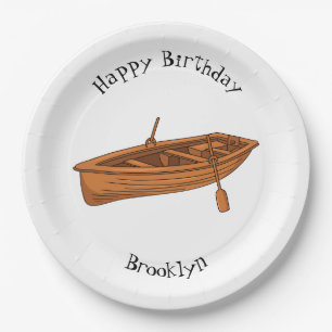 Assiettes En Carton Illustration d'un bateau à roues