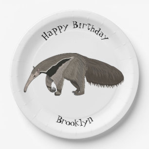 Assiettes En Carton Illustration d'un dessin animé d'Anteater