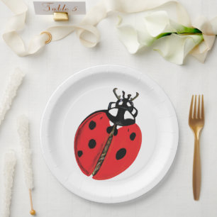 Assiettes En Carton Illustration Lady Bug