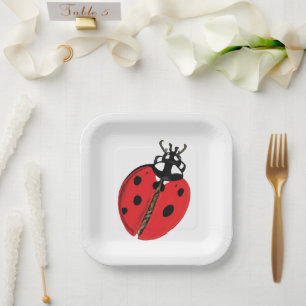 Assiettes En Carton Illustration Lady Bug