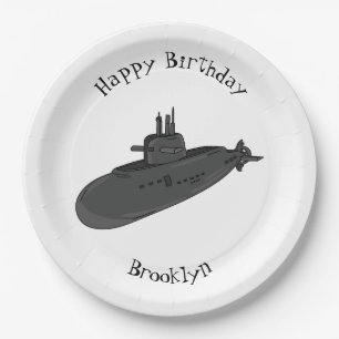 Assiettes En Carton Illustration sous-marine