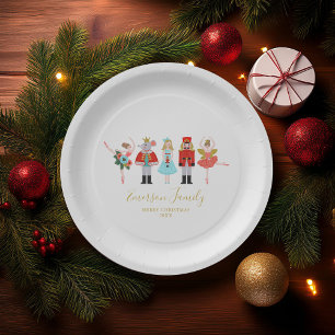 Assiettes En Carton Illustrations des personnages de noisette de Noël