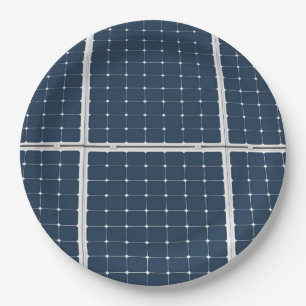 Assiettes En Carton Image amusante d'un panneau solaire