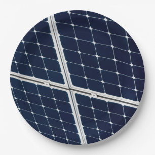 Assiettes En Carton Image d'un panneau de puissance solaire drôle