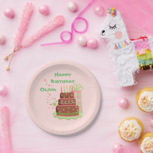 Assiettes En Carton Images d'anniversaire mignonnes personnalisées