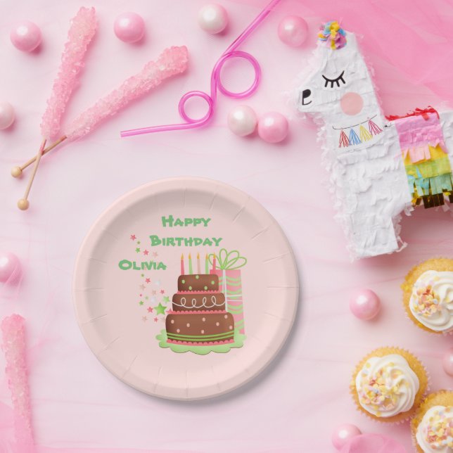 Assiettes En Carton Images d'anniversaire mignonnes personnalisées (Fête)