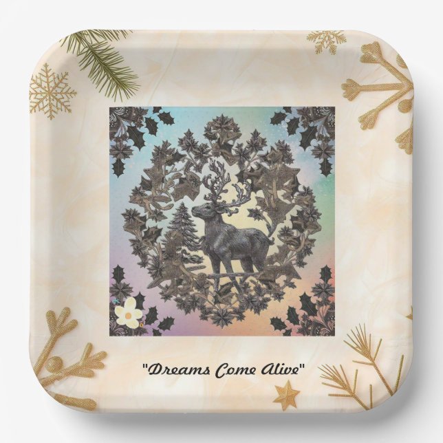 Assiettes En Carton "Imaginaire Art Designs" (Recto)