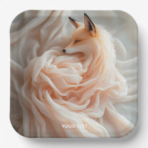 Assiettes En Carton Imaginaire Cute Chiffon tissu Fox