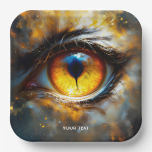 Assiettes En Carton Imaginaire Tigre mou Oeil orange