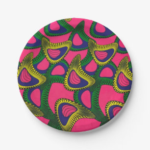Assiettes En Carton Impression africaine