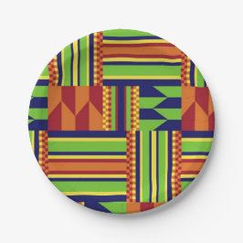 Assiettes En Carton Impression africaine