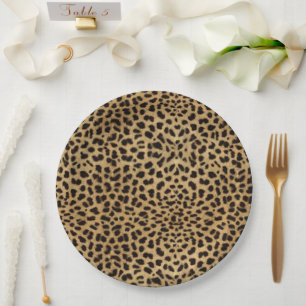 Assiettes En Carton Impression Cheetah