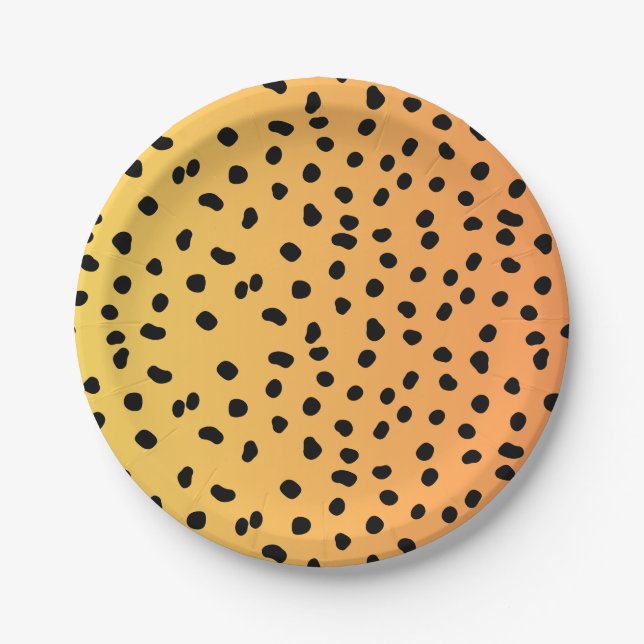 Assiettes En Carton Impression Cheetah moderne (Devant)