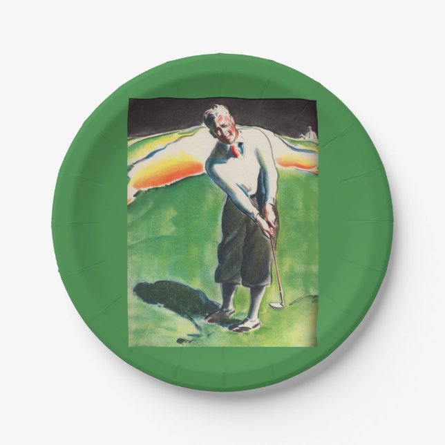 Assiettes En Carton Impression de golf 1934 (Devant)