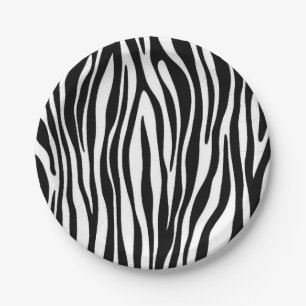 Assiettes En Carton Impression Zebra