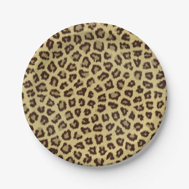 Assiettes En Carton Imprimer Leopard / Cheetah (Devant)