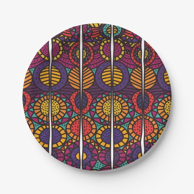 Assiettes En Carton Imprimerie africaine (Devant)