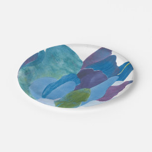 Assiettes En Carton Indigo faux I