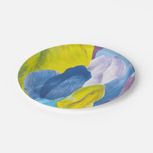 Assiettes En Carton Indigo faux III