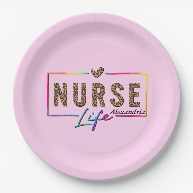Assiettes En Carton Infirmière (Devant)