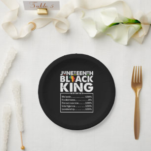 Assiettes En Carton Informations nutritionnelles Juneteenth Black King