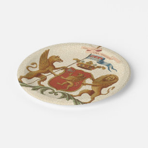 Assiettes En Carton Insigne héraldique majestueux avec le griffon et
