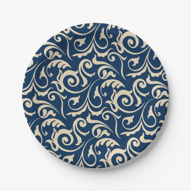 Assiettes En Carton Inspiration de motifs persans (Devant)
