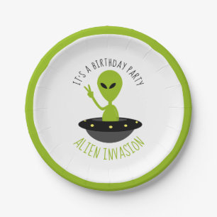 Assiettes En Carton Invasion Alien, Anniversaire
