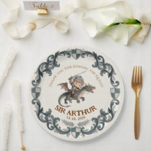 Invitation d'anniversaire de château de chevalier 