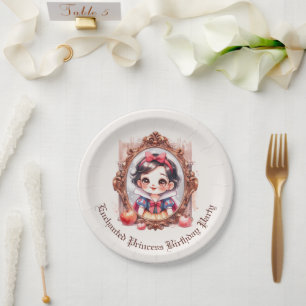 Assiettes En Carton Invitation d'anniversaire de princesse enchantée B