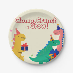 Assiettes En Carton Invitation d'anniversaire Dino-Mite