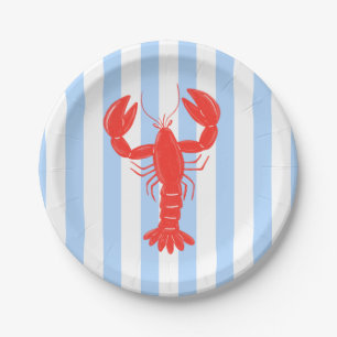 Assiettes En Carton Invitation estivale nautique au homard côtier