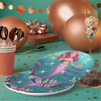 Assiettes En Carton Invitation personnalisée pour une fête d'anniversa