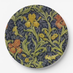 Assiettes En Carton Iris Motif (par William Morris)