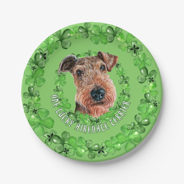 Assiettes En Carton Irish Airedale Terrier (Devant)