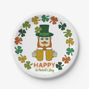 Assiettes En Carton Irish Leprechaun, St Patrick's Day Party