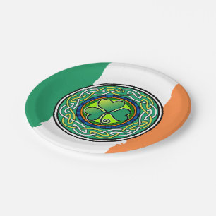 Assiettes En Carton Irish shamrock