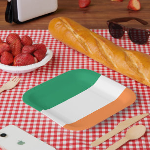 Assiettes En Carton Irlande National Flag, standard irlandais, bannièr